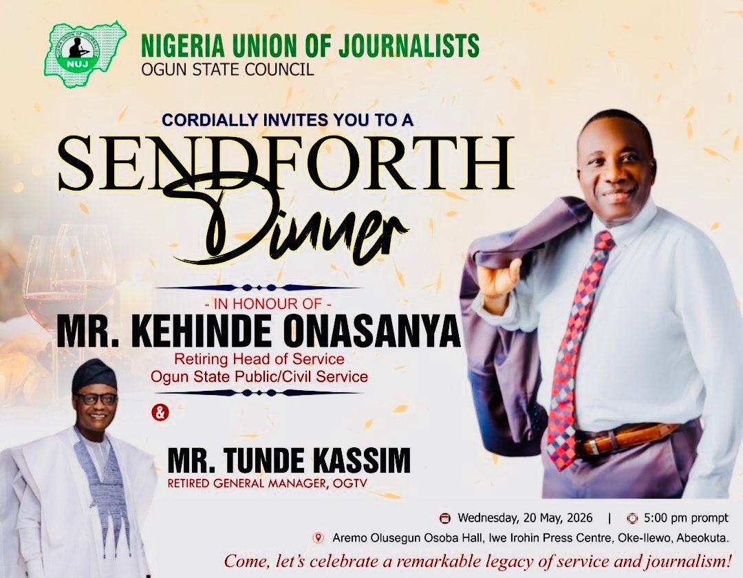 NUJ Plans Special Evening of Honour for Ogun HoS, Ex-OGTV General Manager