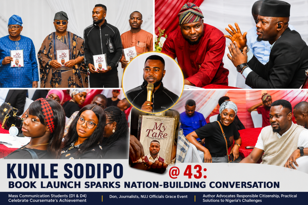 Mass Communication Students Celebrate Colleague Kunle Sodipo as He Launches Nation-Building Book @43
