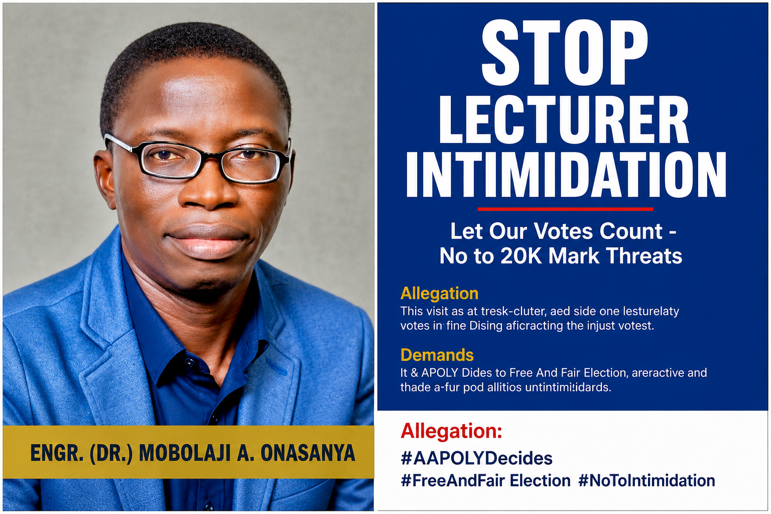 AAPOLY Students Petition Management Over Alleged Election Interference, Academic Intimidation by Lecturer